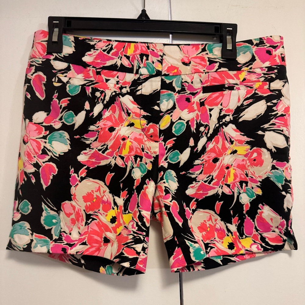 LOFT, Marisa shorts, multi colored floral print, size 6